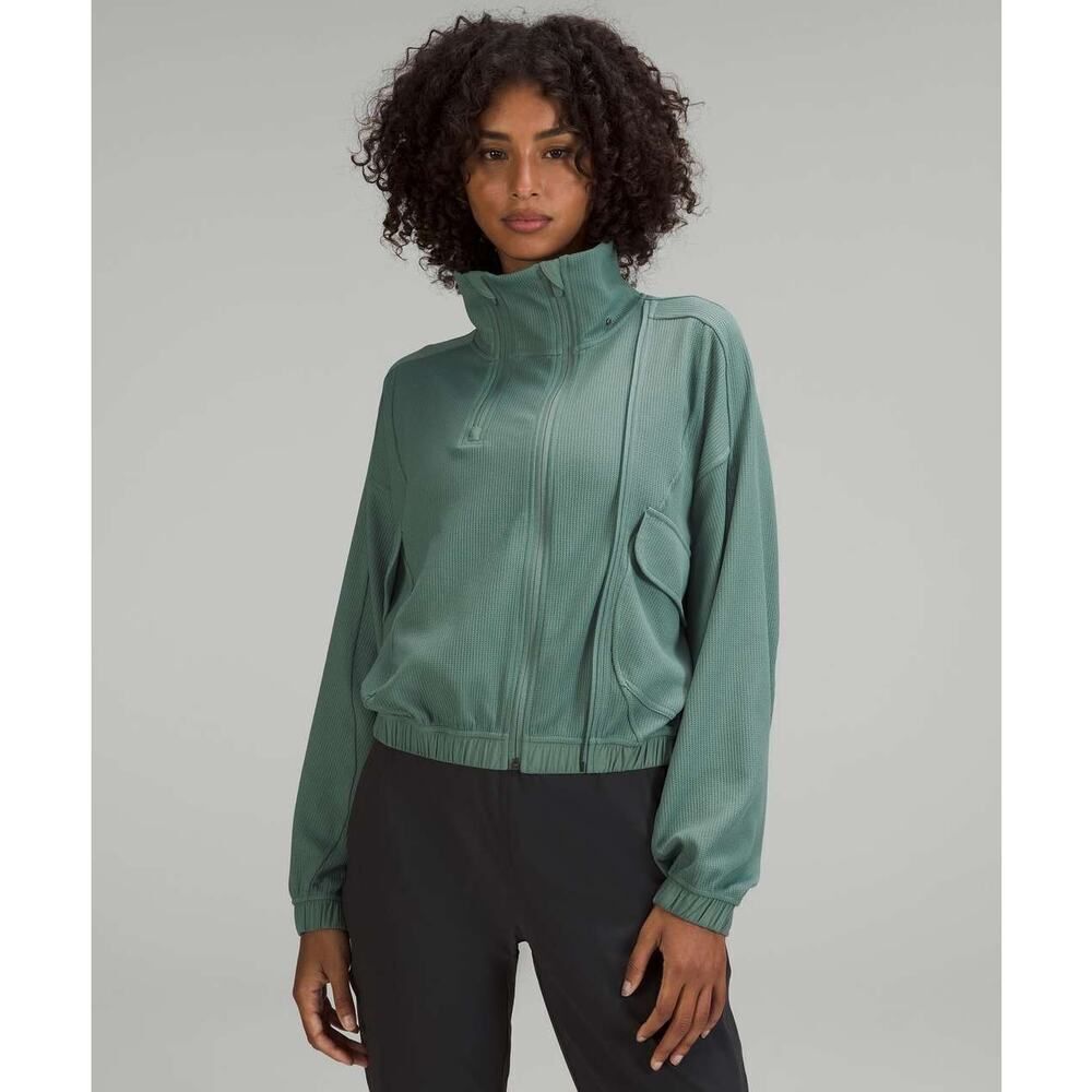 Lululemon Adaptable Fit Full-Zip Jacket Tidewater Teal - Size: 10